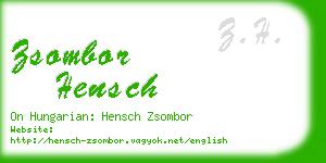 zsombor hensch business card